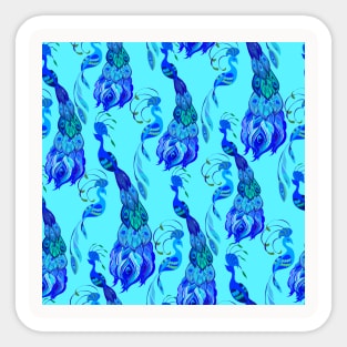 Peacock Neck Gator Aqua Blue Peacocks Peacock Feathers Sticker